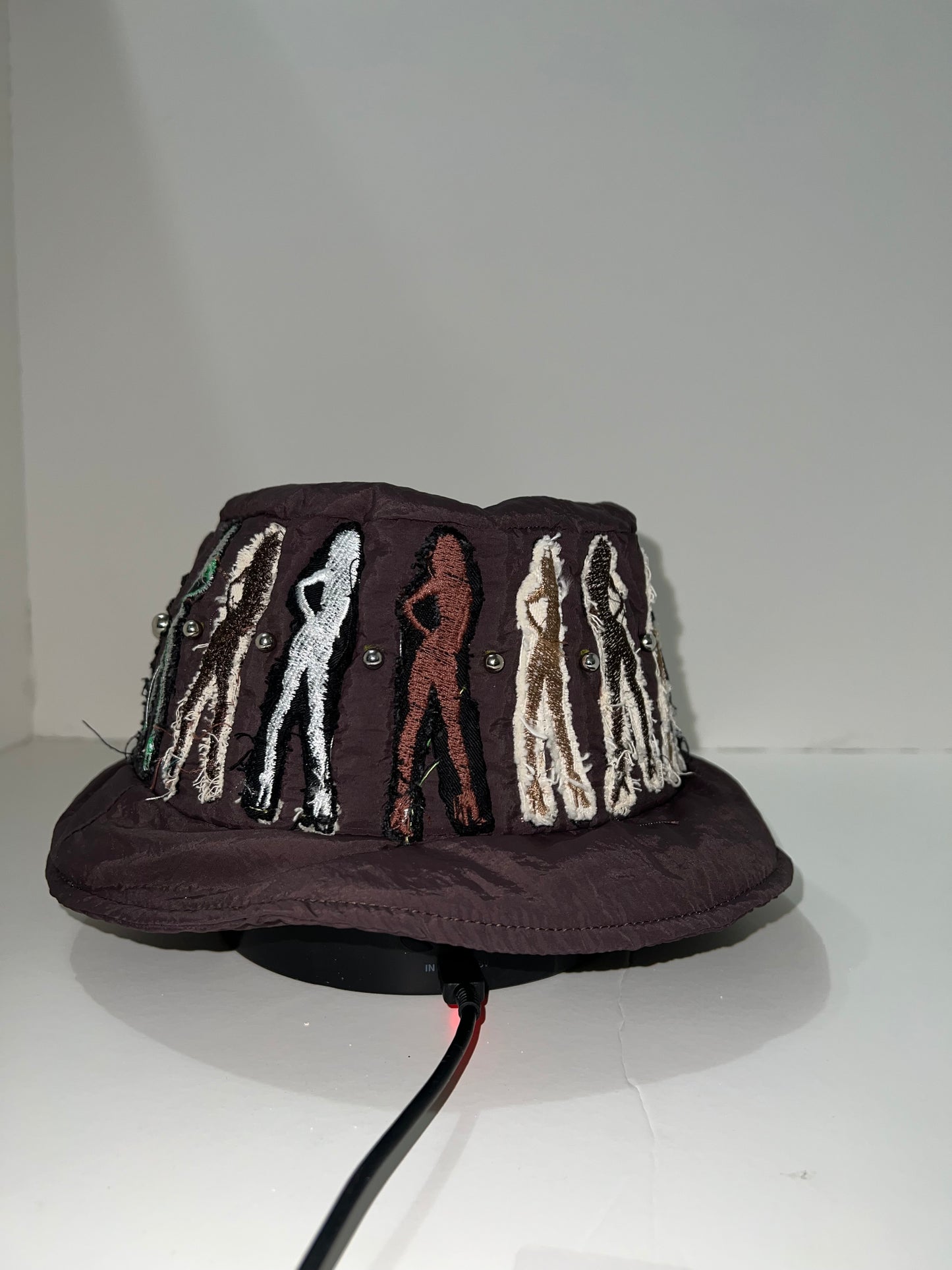 brown dominatrix bucket hat