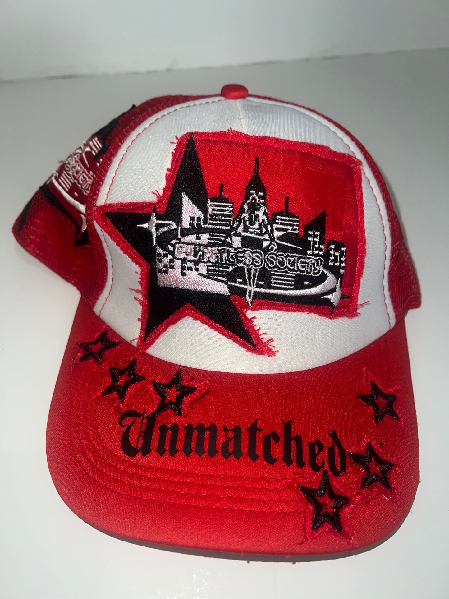 1/1 Unmatched red trucker hat
