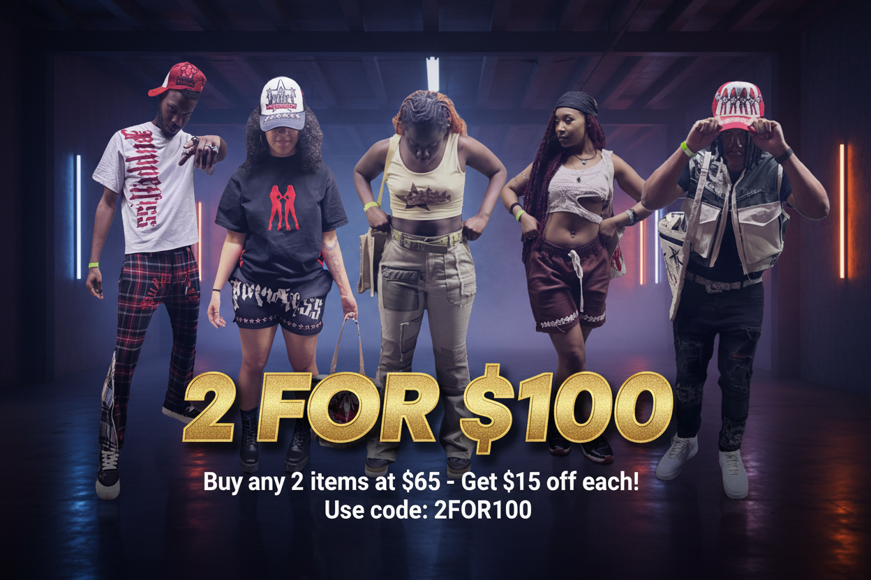 2 for $100 Discount Banner with Brand Models