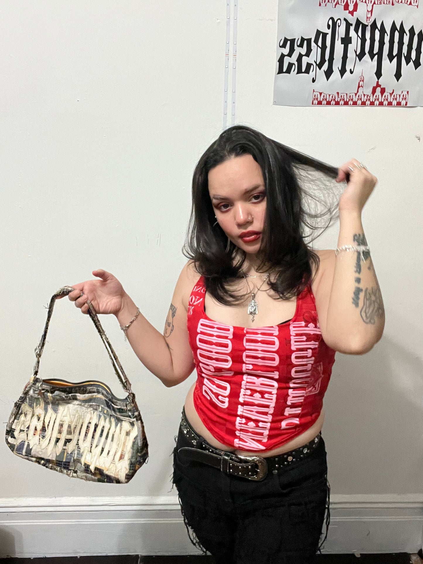 Puppetless Patchwork Plaid Purse