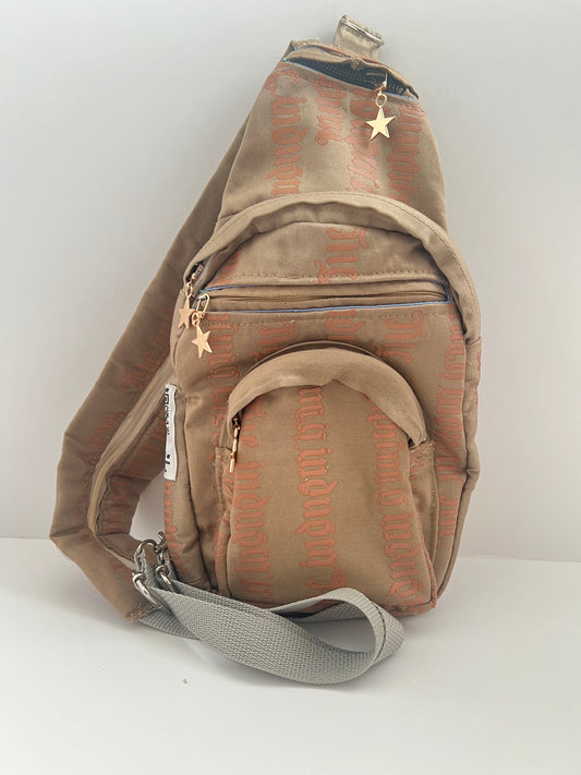 brown sling bag