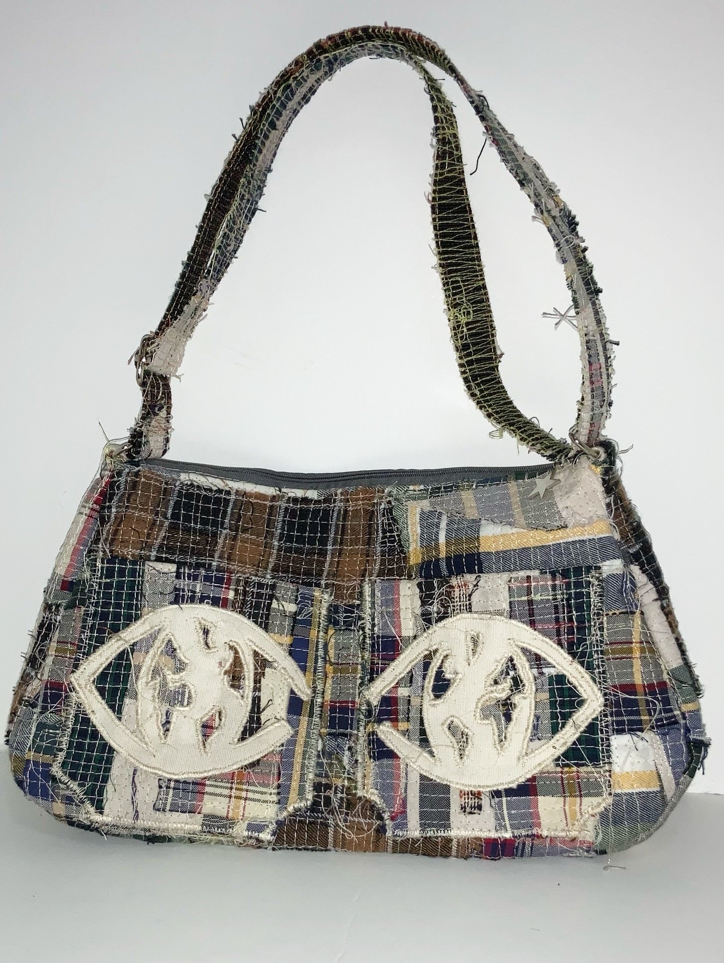 Puppetless Patchwork Plaid Purse