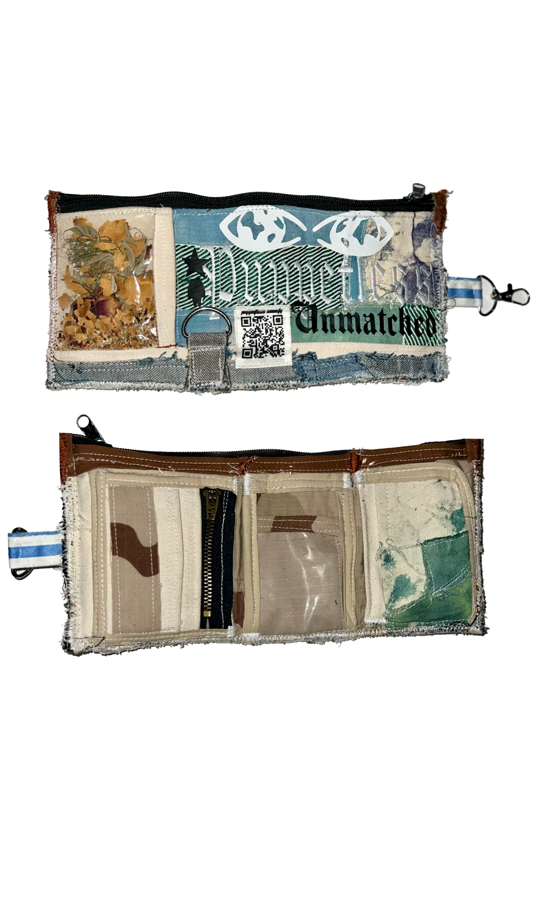 v3 tri fold wallet , 12 pockets. handmade 1 of 1 wallet. 