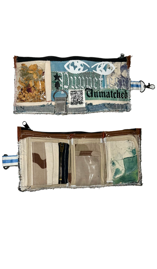 v3 tri fold wallet , 12 pockets. handmade 1 of 1 wallet. 