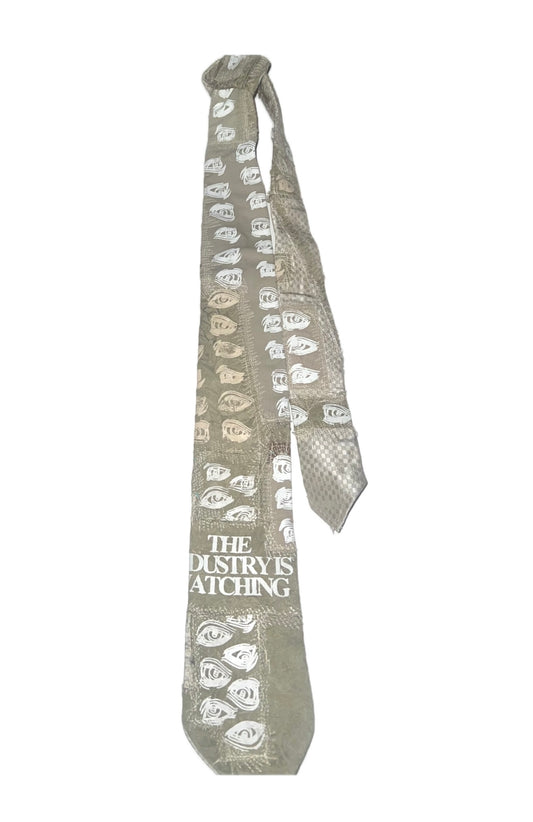 1/1 patchwork industry’s watching green tie