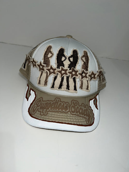 1/1 Beige dominatrix hat