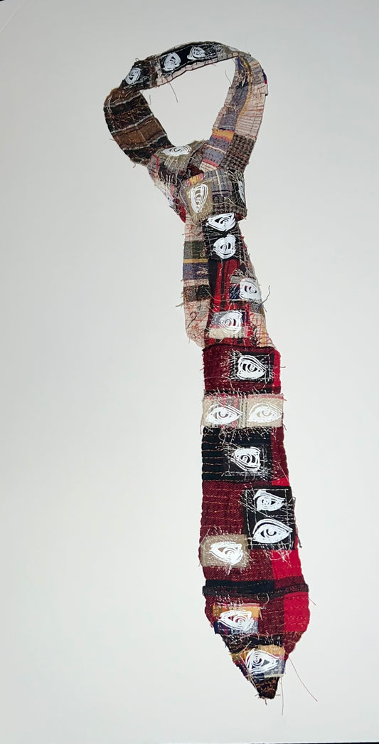 Plaid patchwork tie