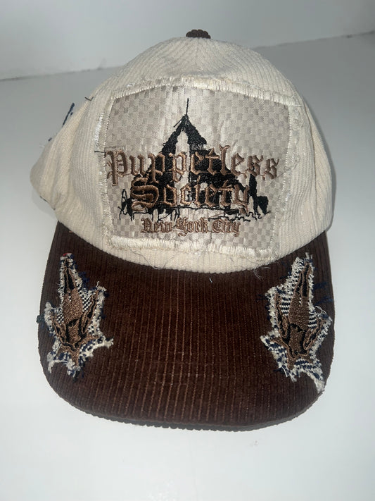1/1 Brown x beige corduroy hat