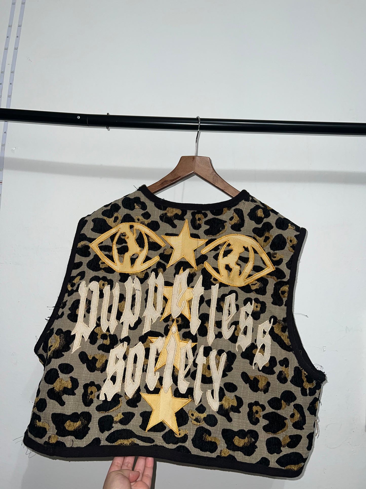 Chetah print cropped and baggy vest