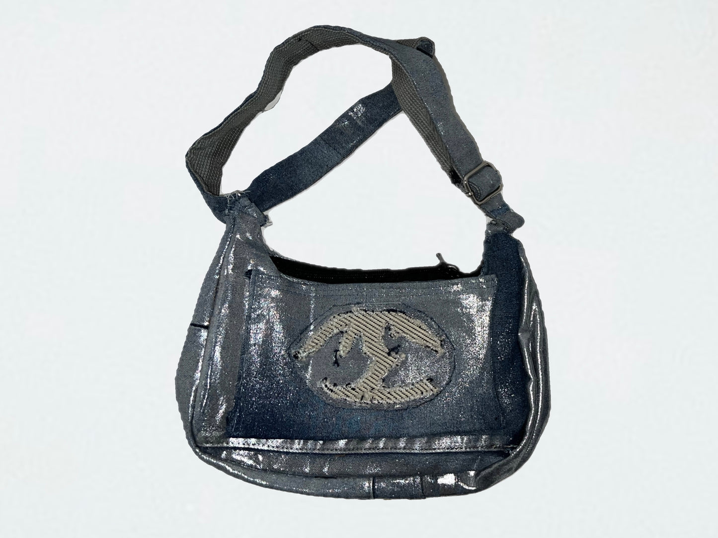 SS25 Sparkle denim mini purse