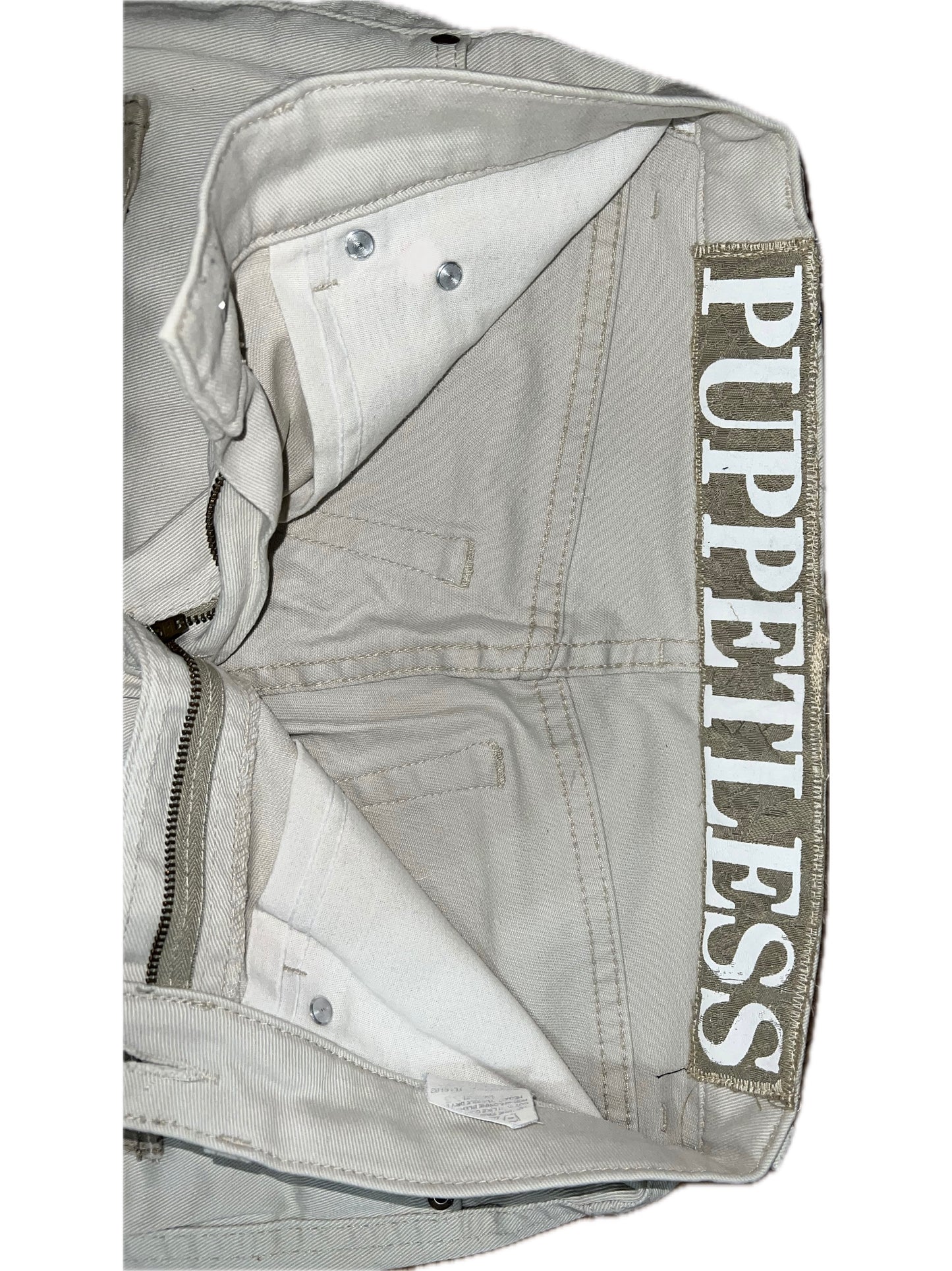 1/1 Zip-flare white denim