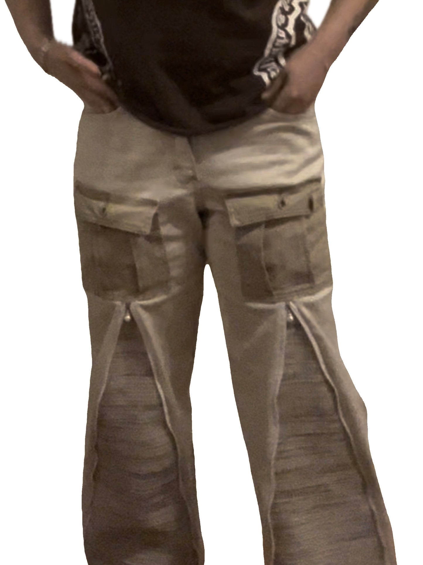 1/1 Zip-flare white denim