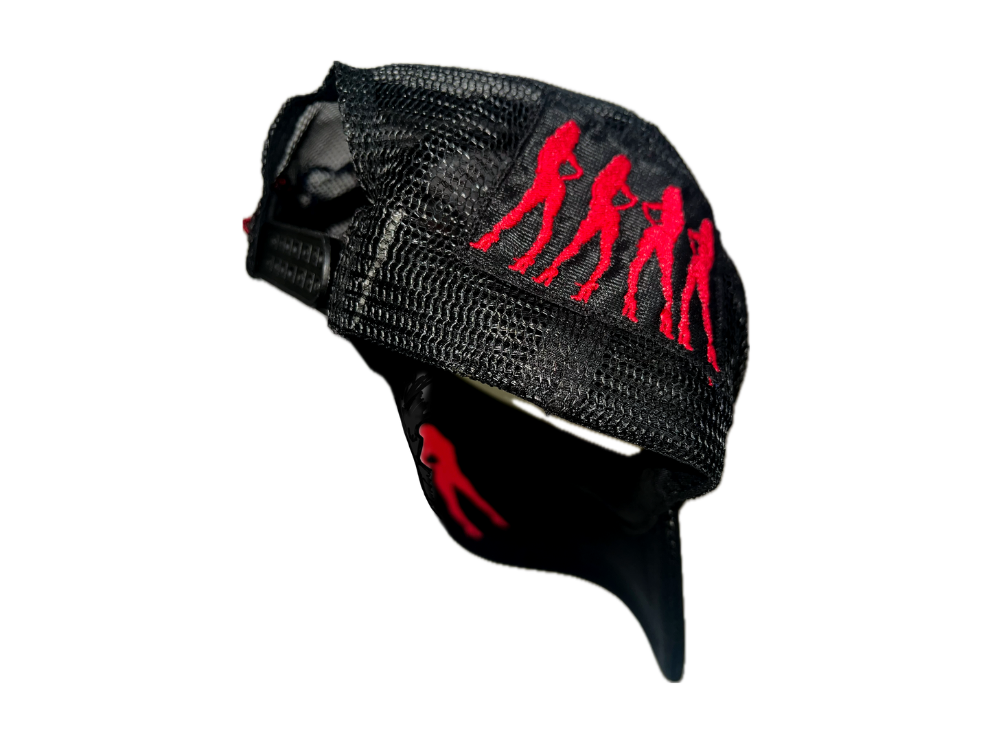 Black dominatrix trucker hat