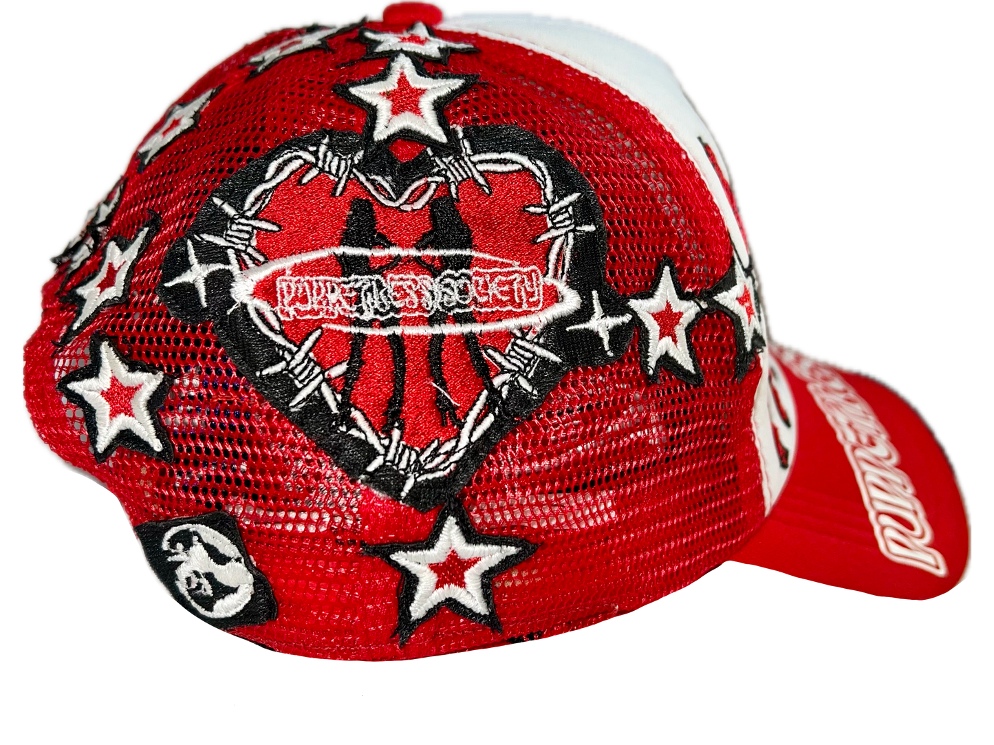 Ss24 star red dominatrix trucker hat