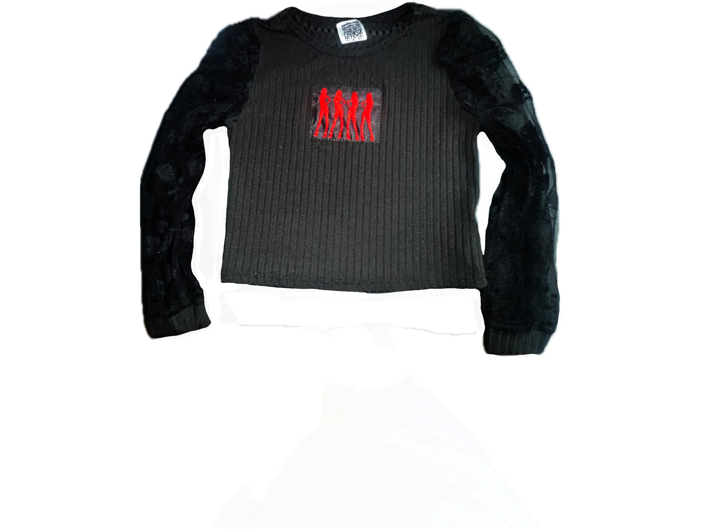 1/1 cropped mesh shirt