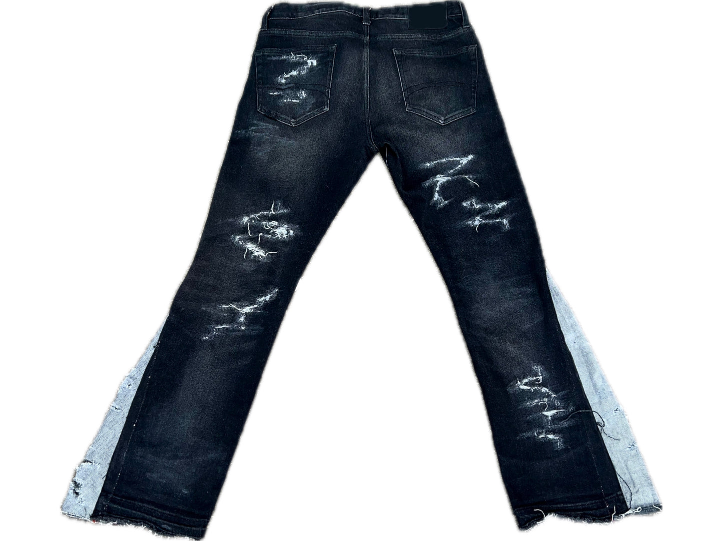 1/1 ripped flared denim