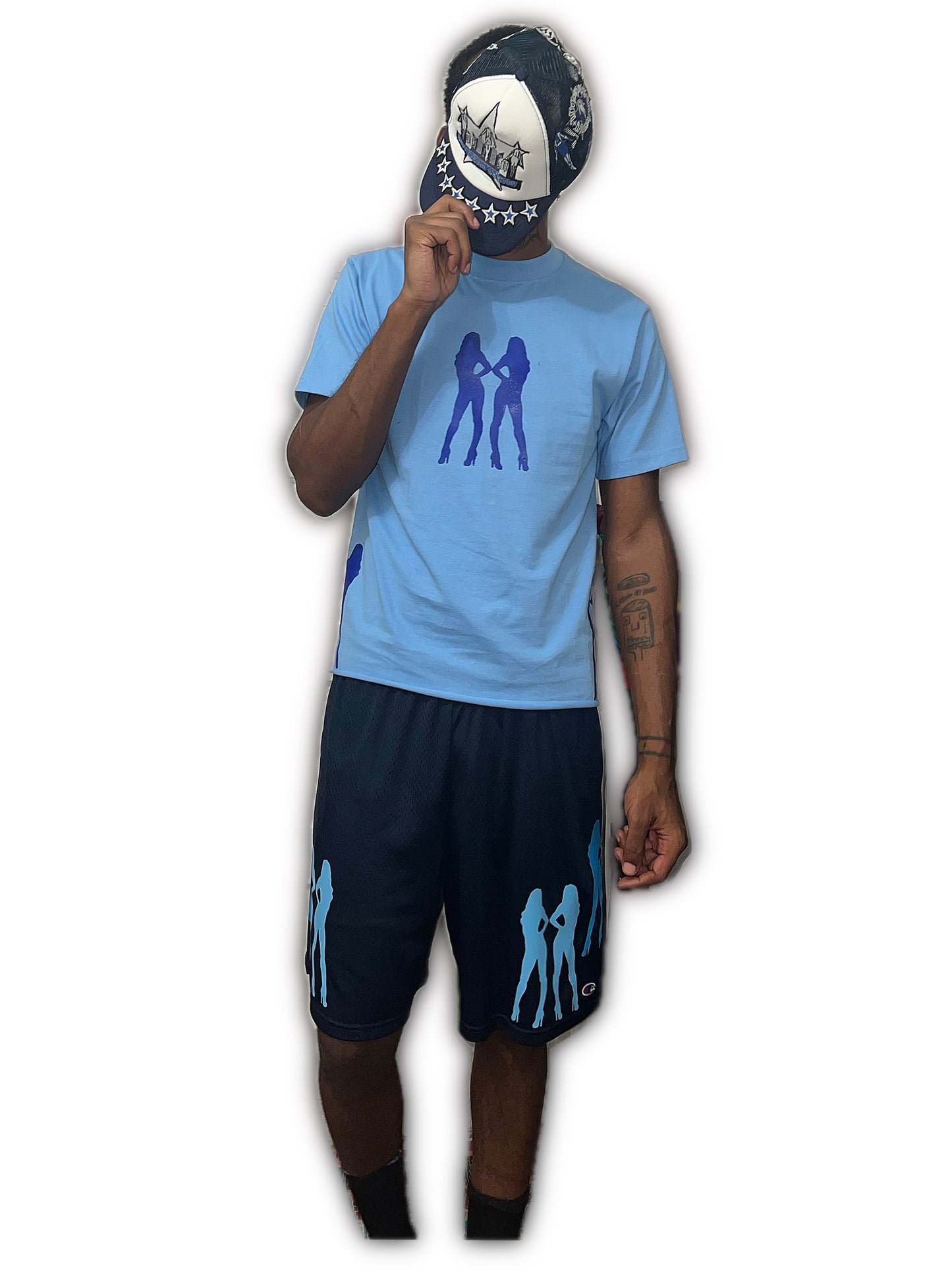 1/1 upcycled champions X Puppetless shorts