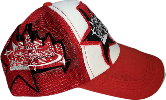 1/1 Unmatched red trucker hat