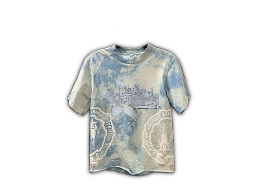 1/1 distorted print tee